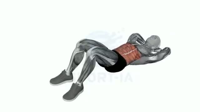 Crunch abdominal: posición del ejercicio