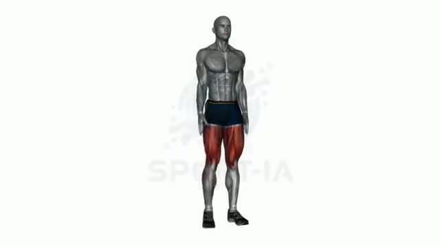Estiramiento de cuádriceps: posición del ejercicio