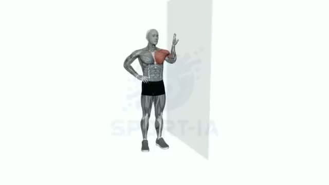 Estiramiento de pectoral: posición del ejercicio