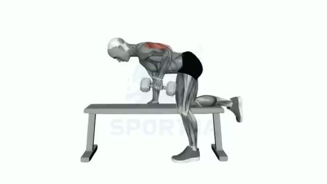 Patada de tríceps con mancuerna: posición del ejercicio