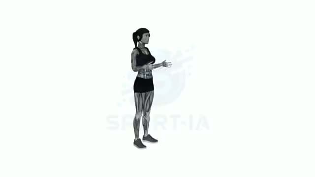 Rotación externa de hombro con banda: posición del ejercicio