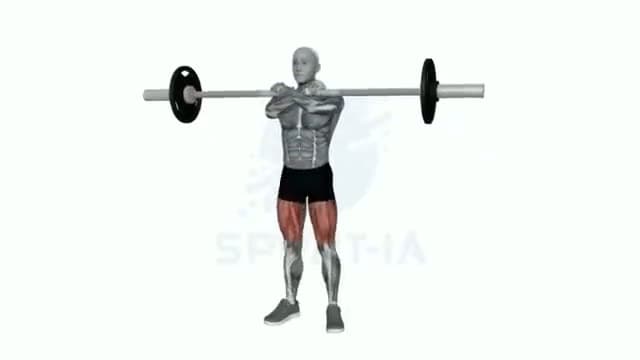Sentadilla frontal: posición del ejercicio