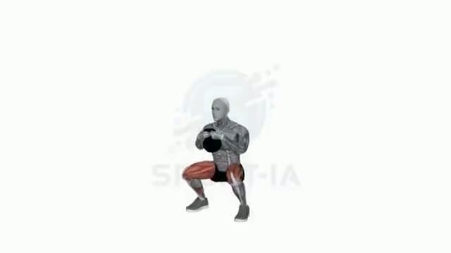 Sentadilla sumo: posición del ejercicio
