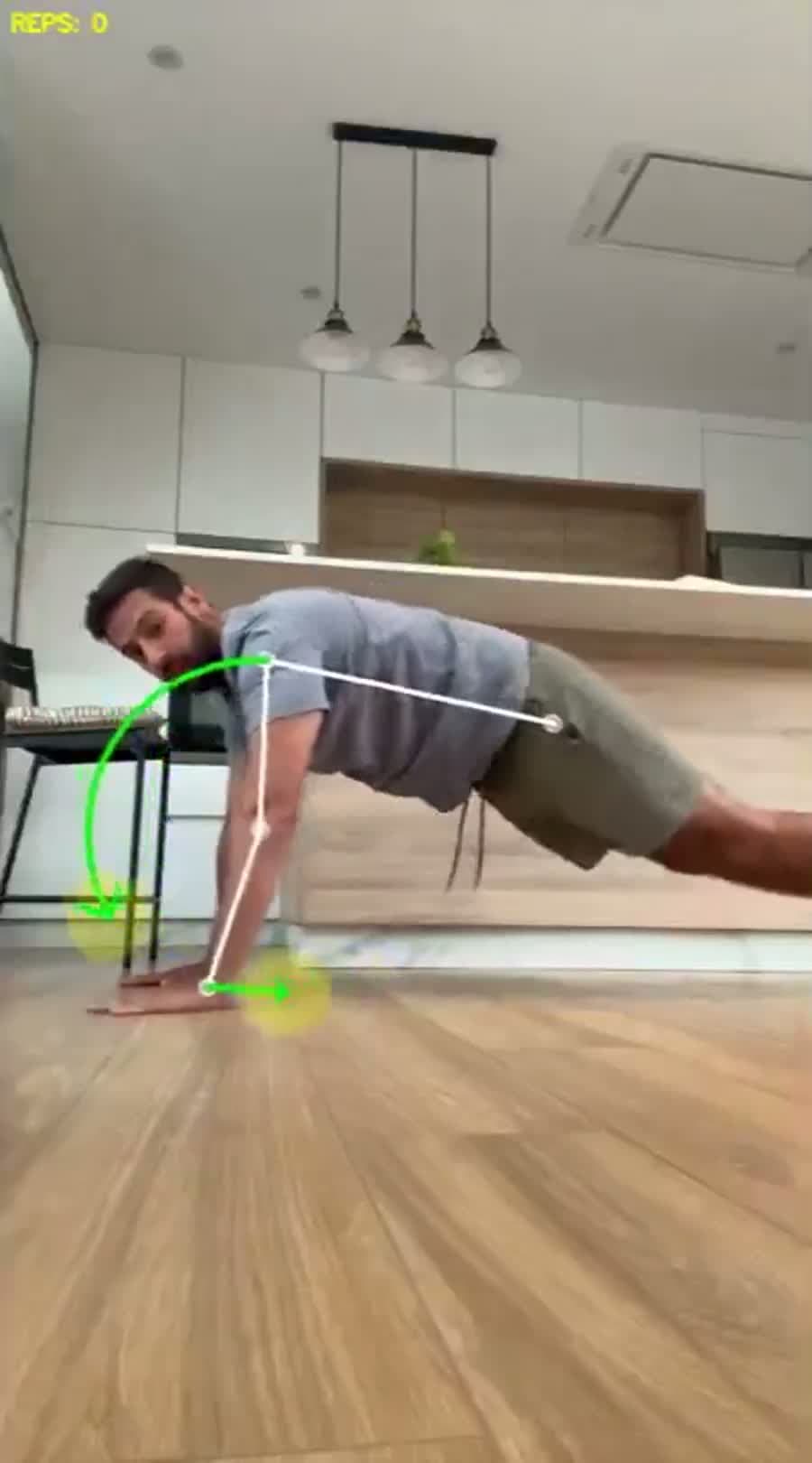 Video de correccion de flexiones con referencias visuales en Sport-IA