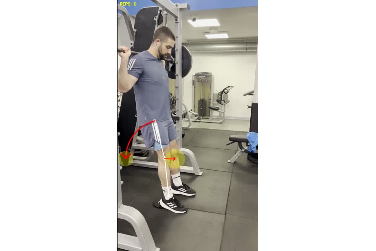 Analisis de sentadilla con overlay tecnico en Sport-IA