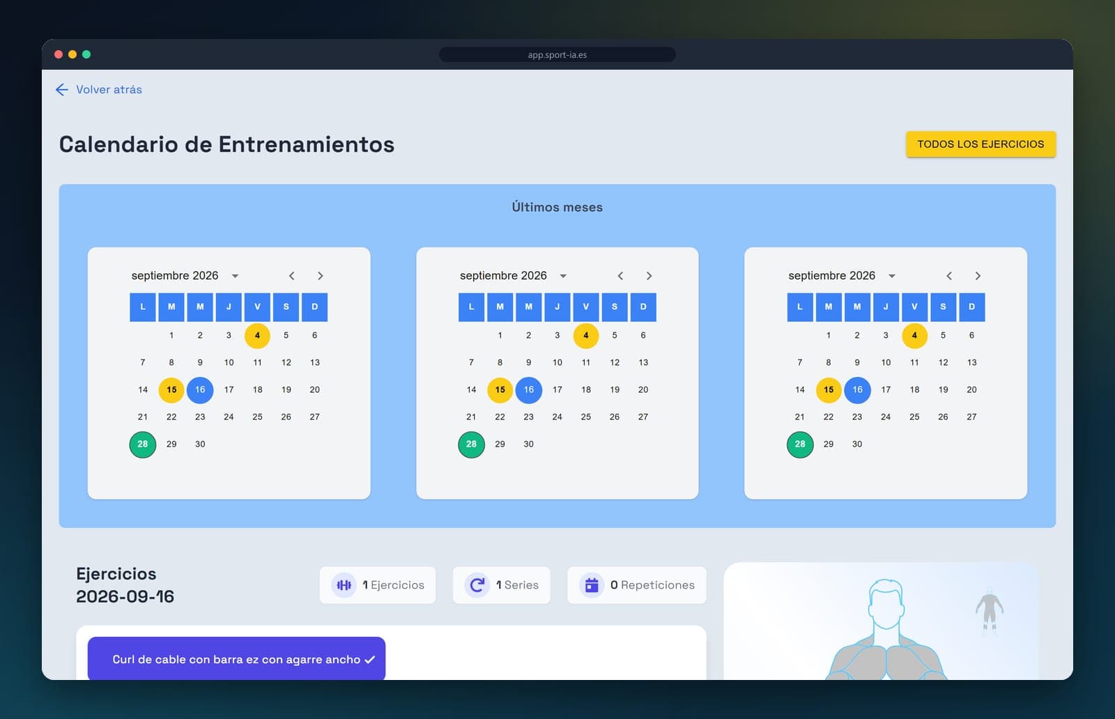 Seguimiento profesional de progreso en Sport-IA